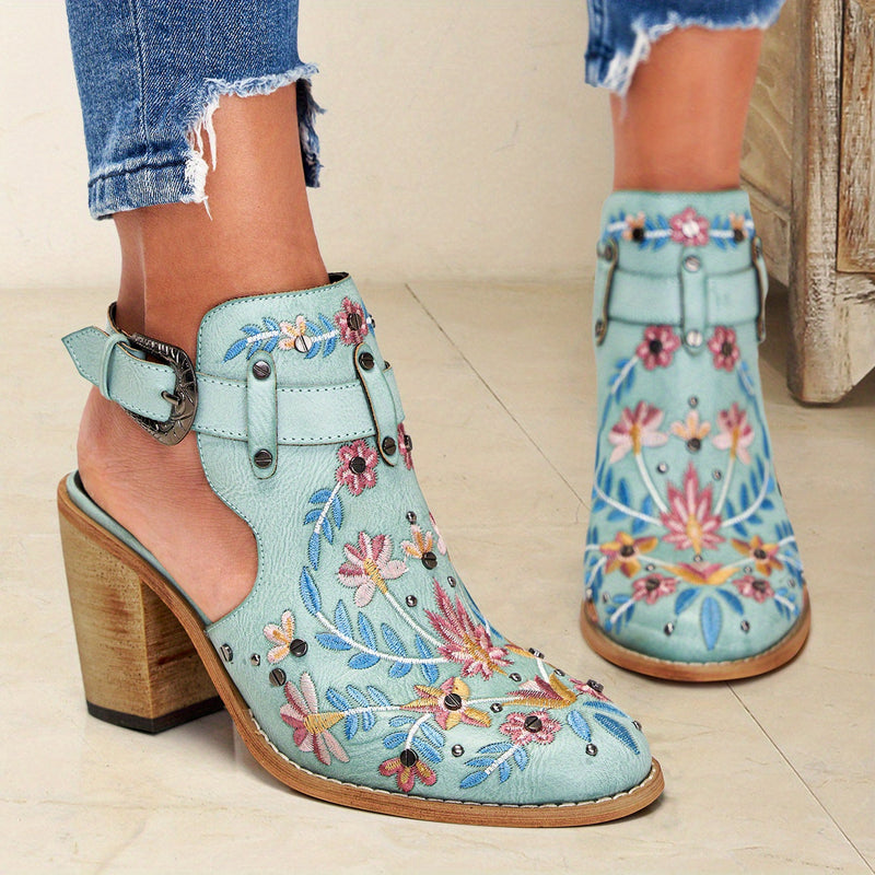 Rosine | Bottines vintage à fleurs