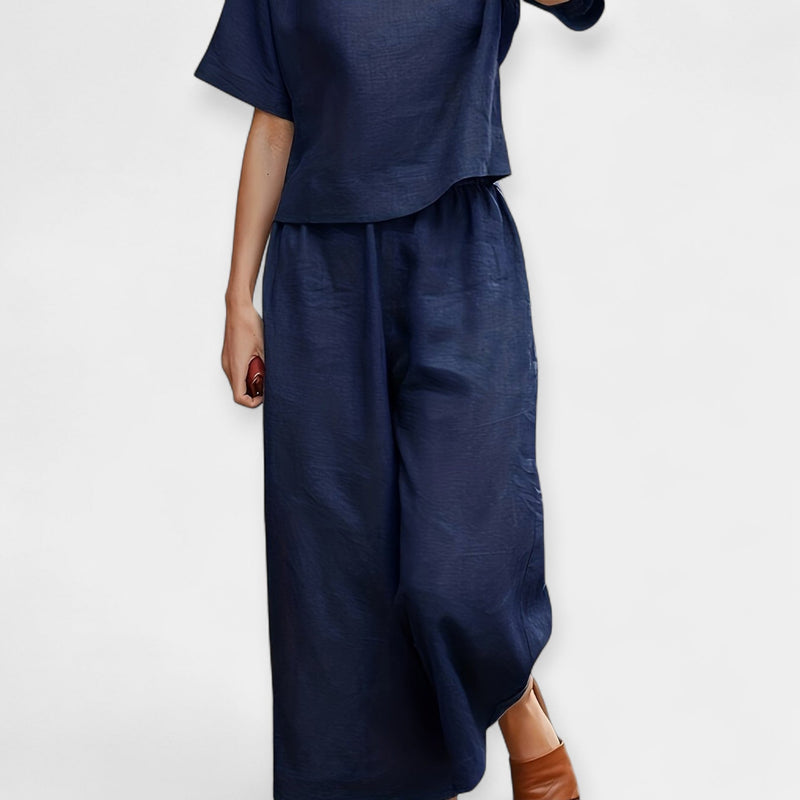 Ensemble pantalon léger avec haut à manches courtes