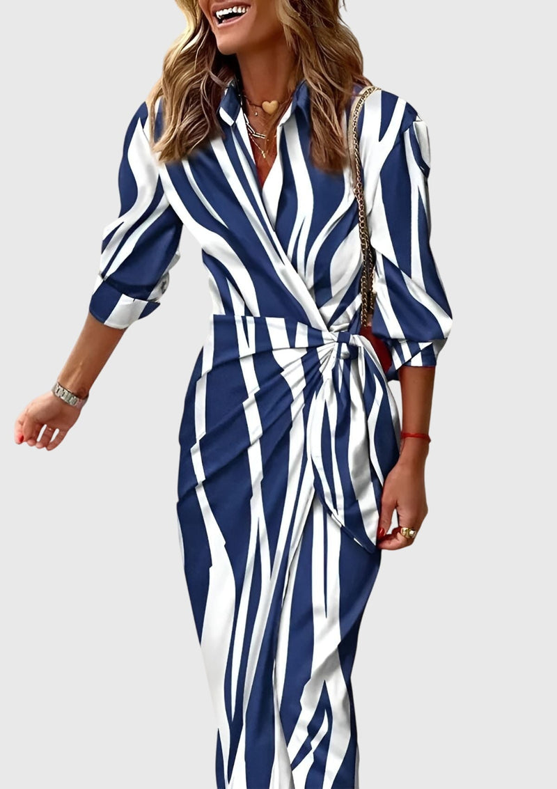 Everly™ | Robe portefeuille élégante avec imprimé