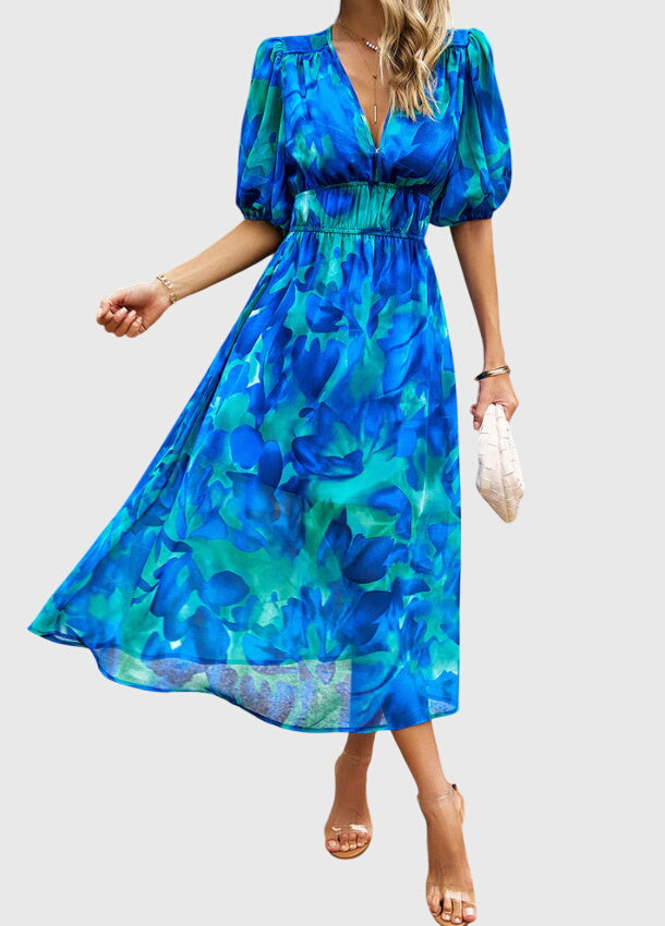 Merlin™ | Robe midi florale flatteuse