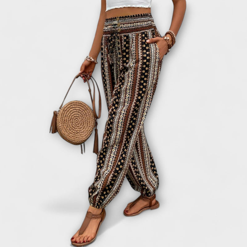 Pantalon avec design ethnographique