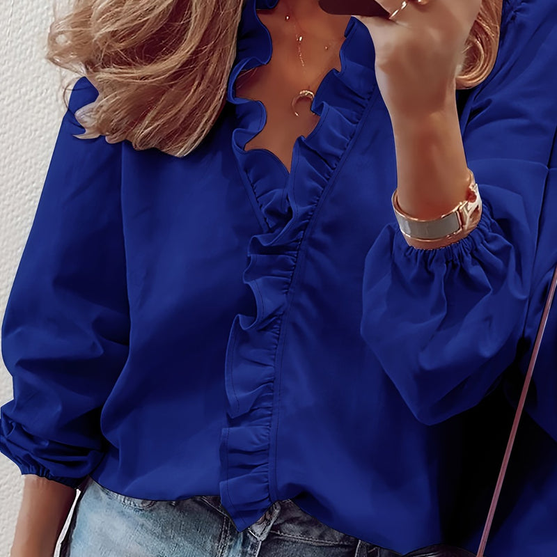 Cordelia | Blouse à col en V à volants