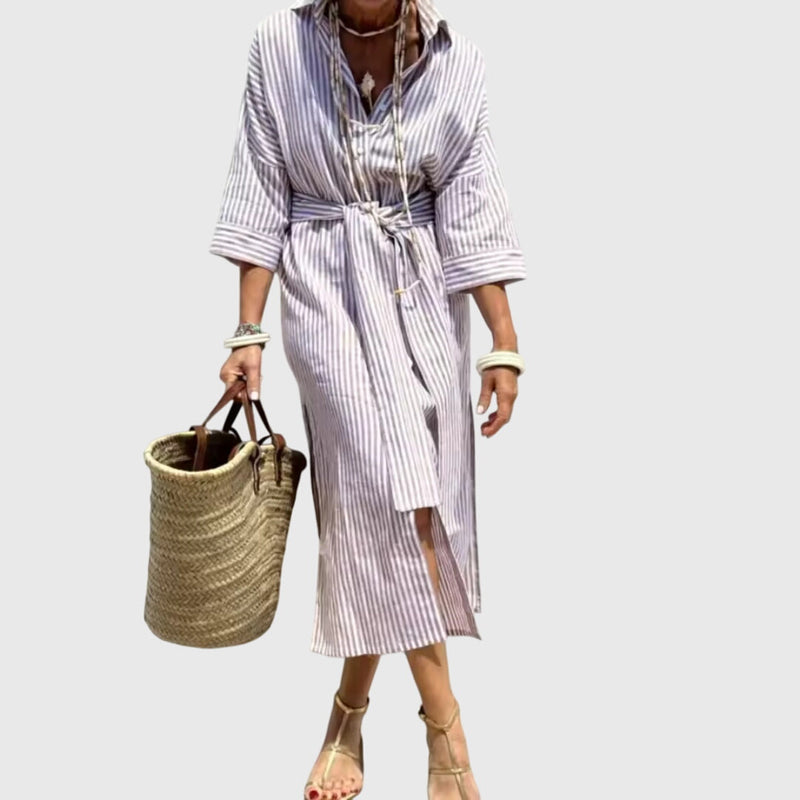 Ellen™ | Robe rayée classique