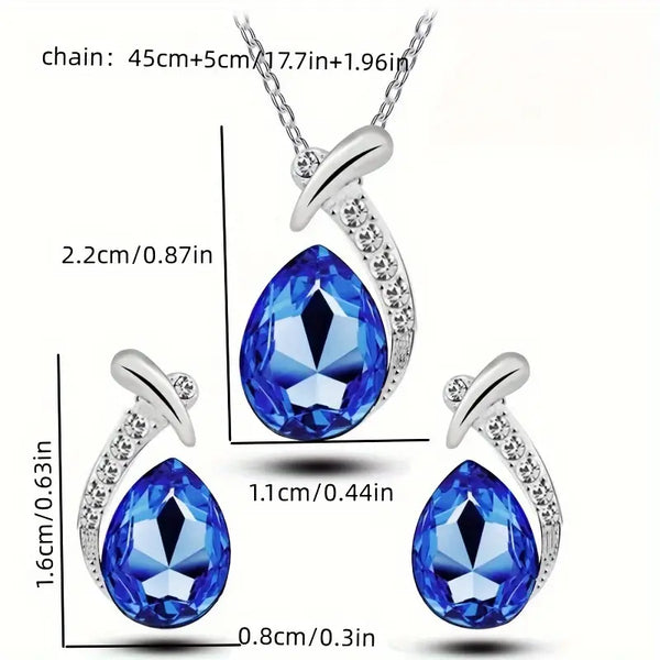 Ensemble de bijoux Élégance Sirène Classique | Or blanc