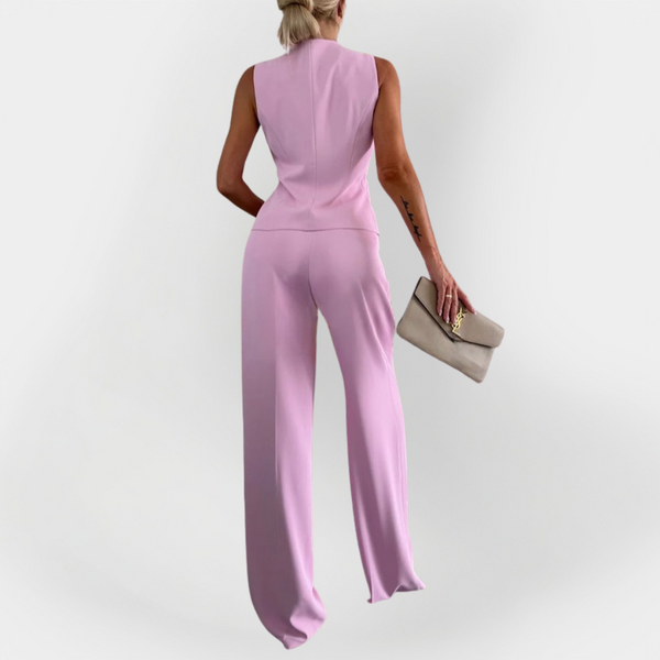 Ensemble pantalon élégant avec haut sans manches
