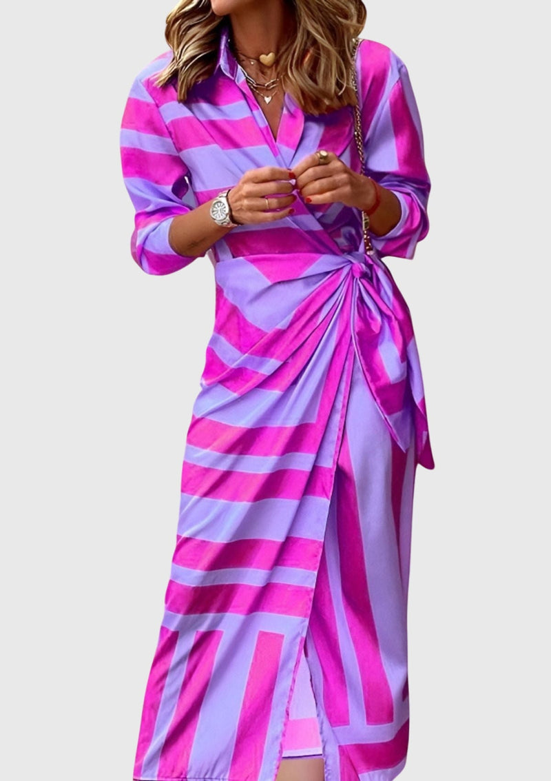 Everly™ | Robe portefeuille élégante avec imprimé
