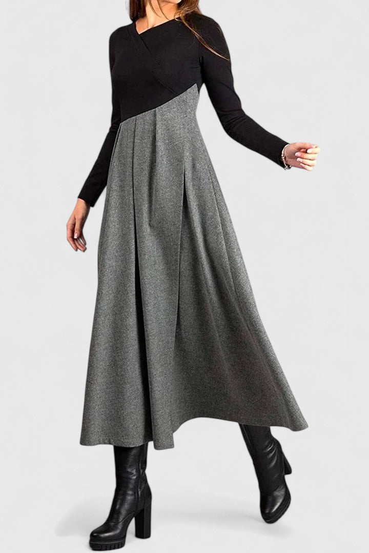 Janet | Robe longue élégante à manches longues