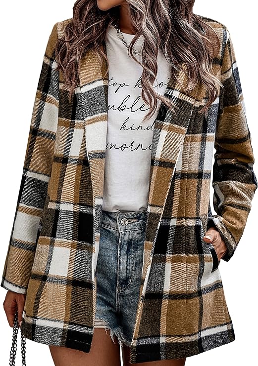 Avery™ - Blazer à carreaux vintage