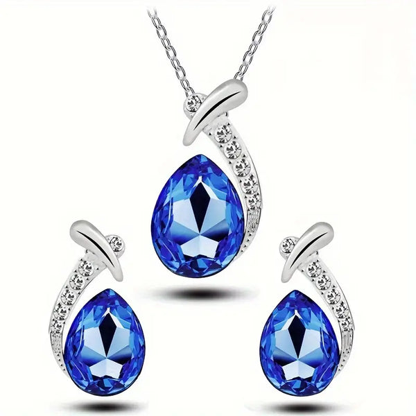Ensemble de bijoux Élégance Sirène Classique | Or blanc