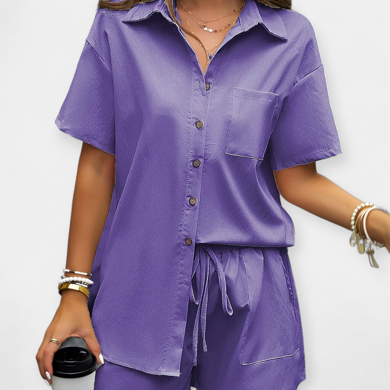 Ensemble confortable avec chemise et short