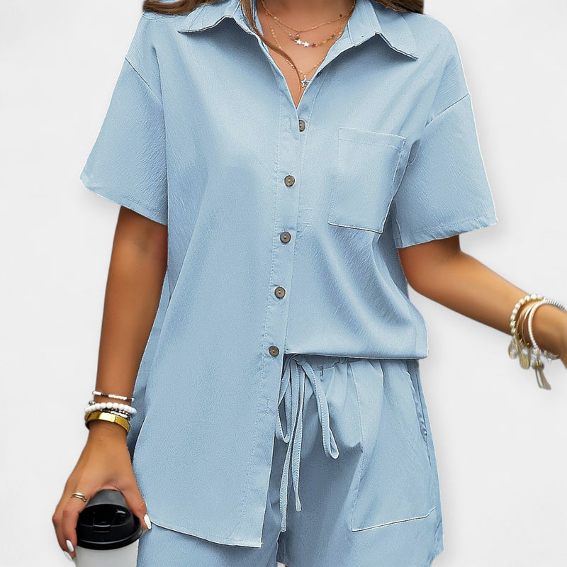 Ensemble confortable avec chemise et short