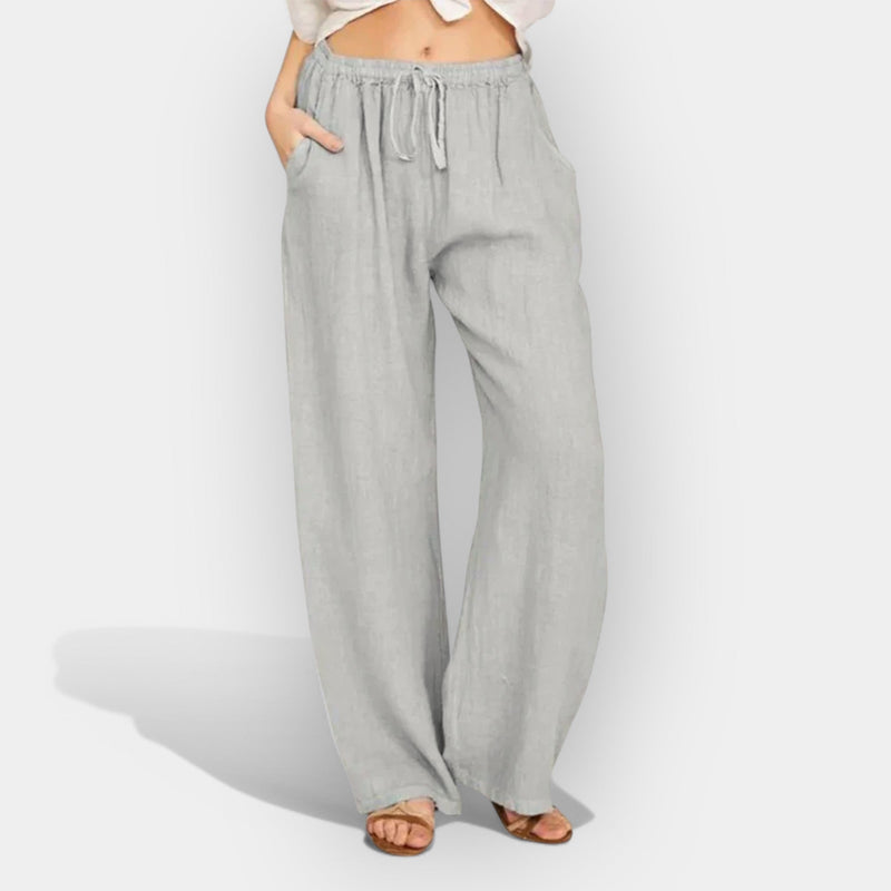 Pantalon aérien en lin d'été