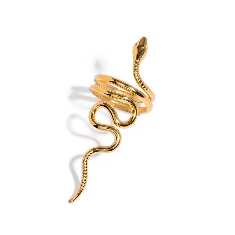 Bague Serpent Dorée Ajustable