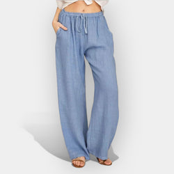 Pantalon aérien en lin d'été