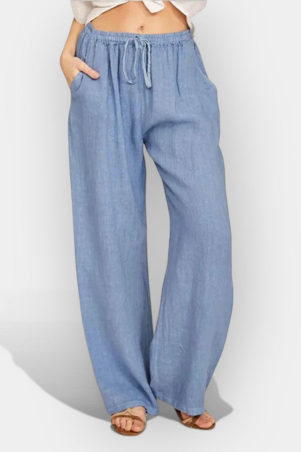 Pantalon aérien en lin d'été