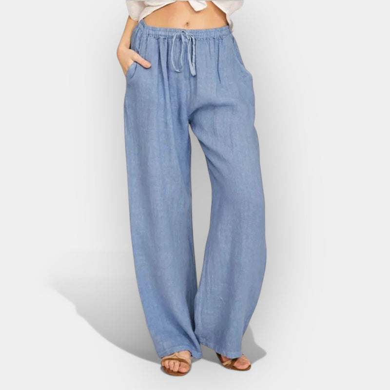 Pantalon aérien en lin d'été