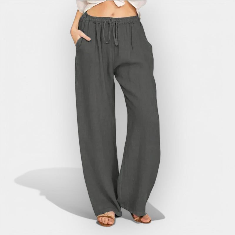 Pantalon aérien en lin d'été