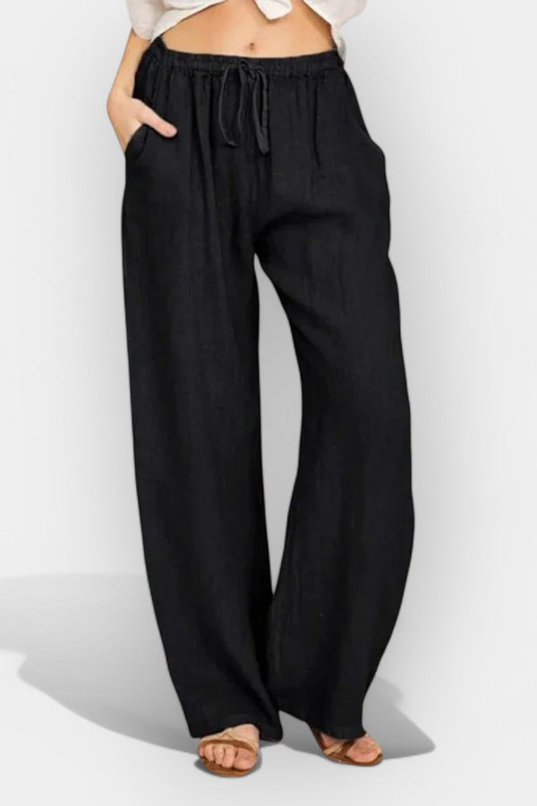 Pantalon aérien en lin d'été