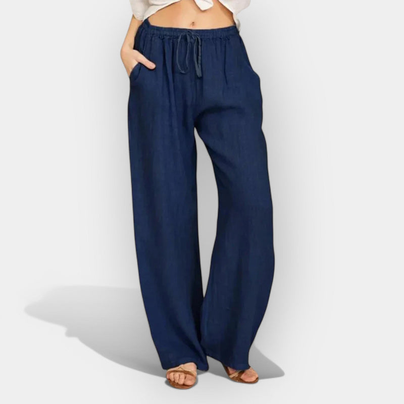 Pantalon aérien en lin d'été
