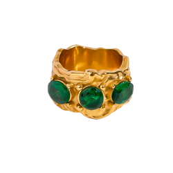 Bague épaisse Dune Émeraude