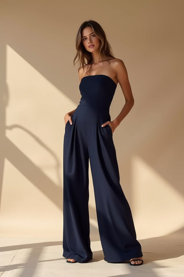 Delphina | Combinaison bustier à jambes larges