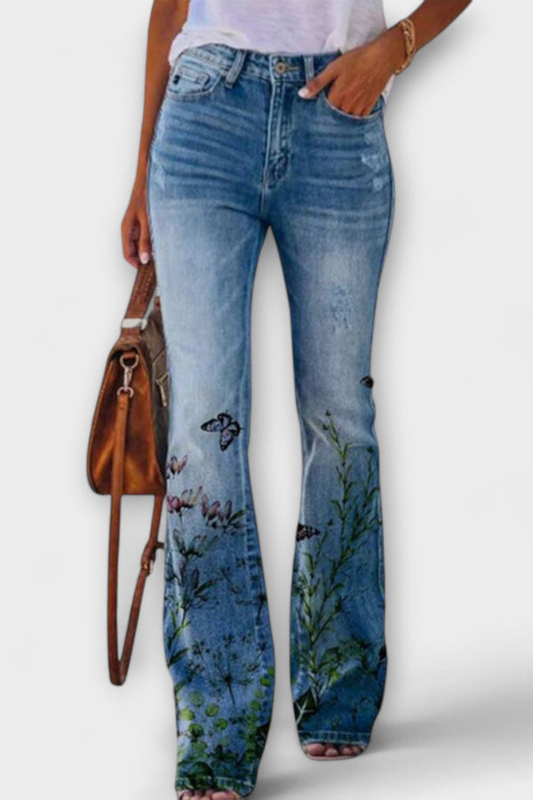 Pantalon à fleurs