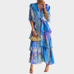 Robe avec décolleté plongeant en V