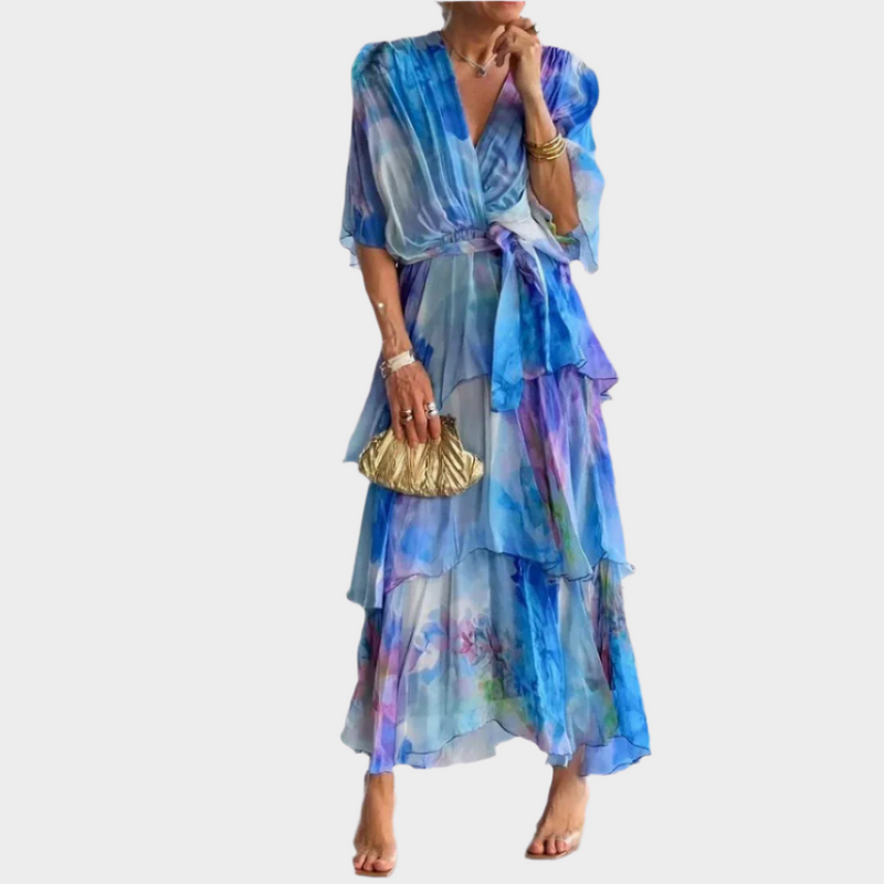 Robe avec décolleté plongeant en V