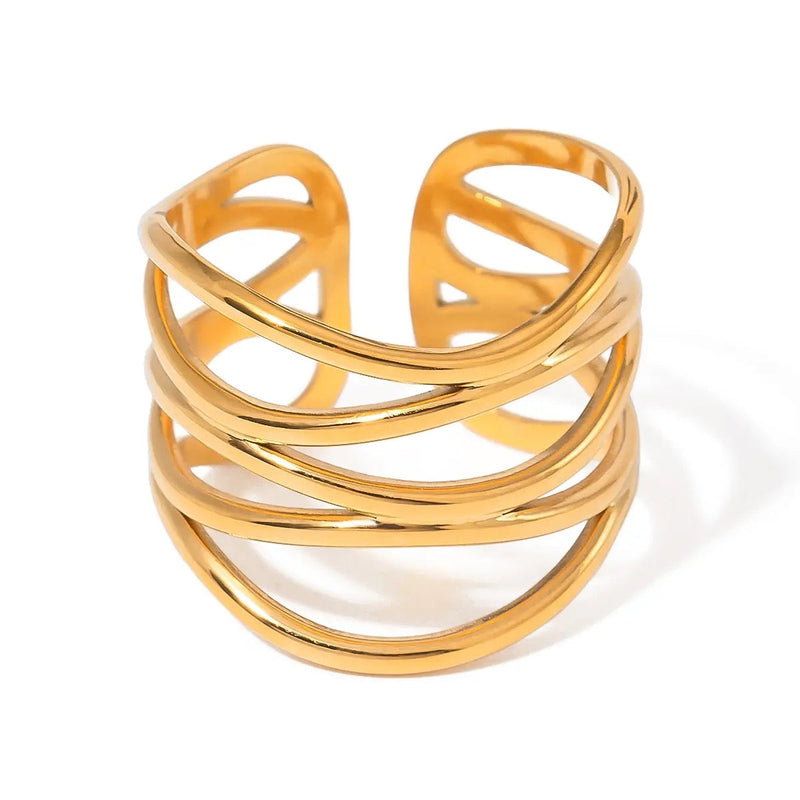 Bague Sirène Ajustable Or
