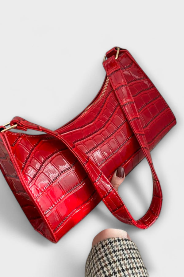 Olivia - Sac en cuir brillant