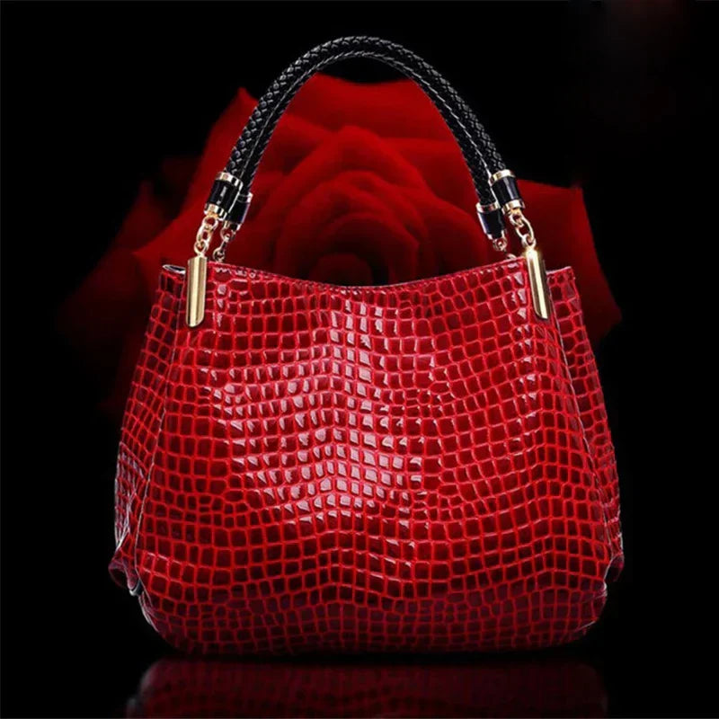 Isabella™ Élégance Durable | Sac à Main Stylé à Motif Croco