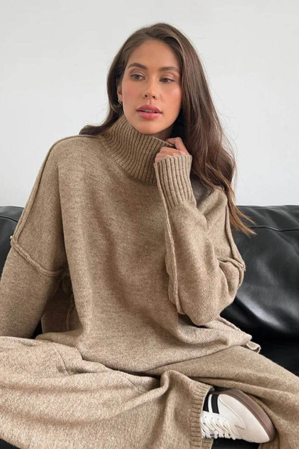 Stella - Ensemble de pantalons amples paresseux en tricot