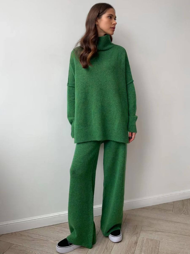 Stella - Ensemble de pantalons amples paresseux en tricot