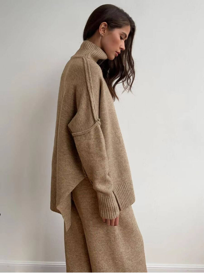 Stella - Ensemble de pantalons amples paresseux en tricot