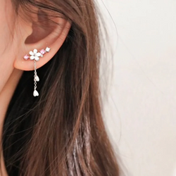 BOUCLES D'OREILLES FLEUR DE CERISIER