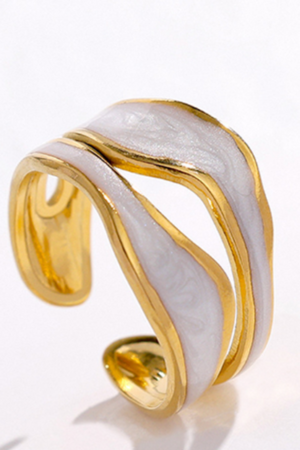 BAGUE EN OR BLANC VINTAGE DE RÊVE