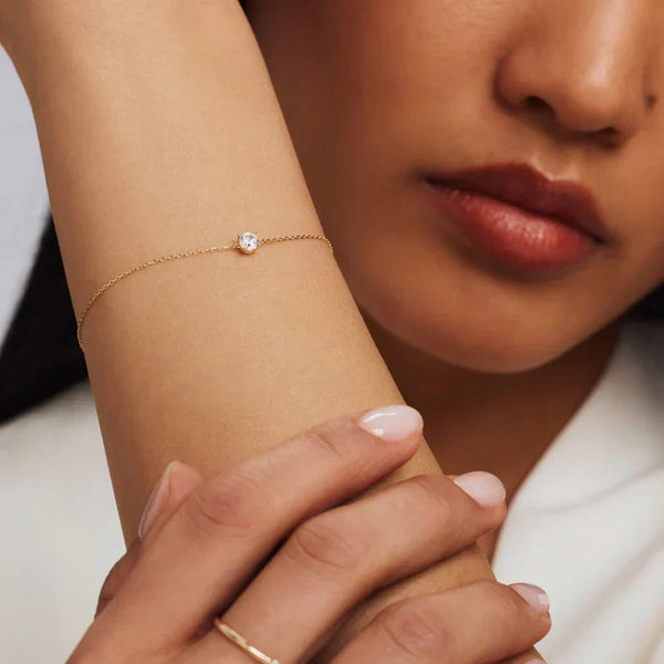 Bracelet pierre Moissanite Cléa | Or