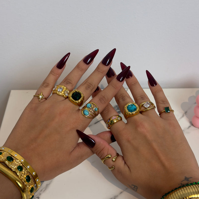 Bague palette en or