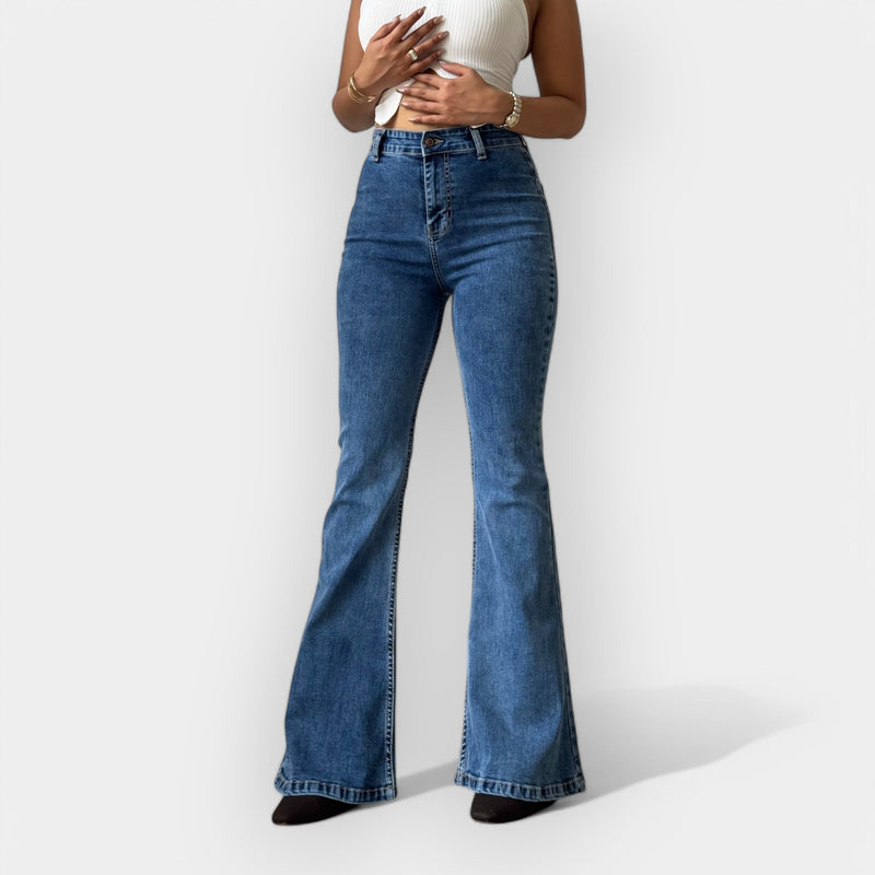 Jean évasé taille haute