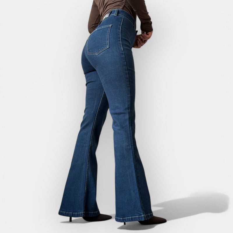 Jean évasé taille haute
