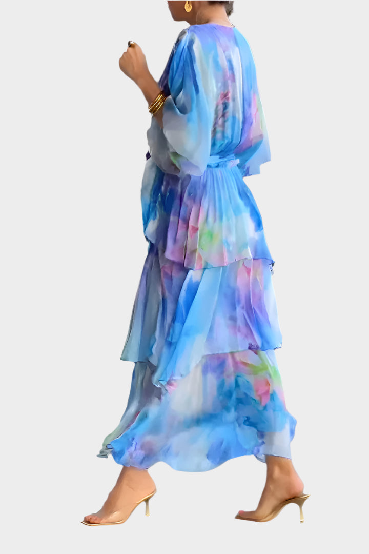Robe avec décolleté plongeant en V