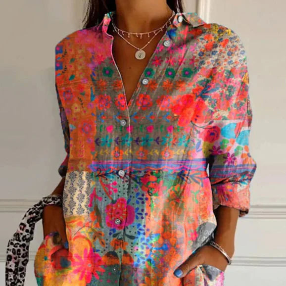 Dakota | Blouse à imprimé floral vintage