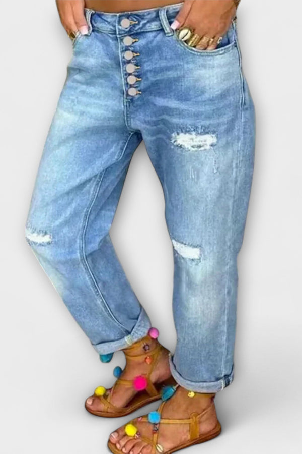 Jeans avec coupe confortable