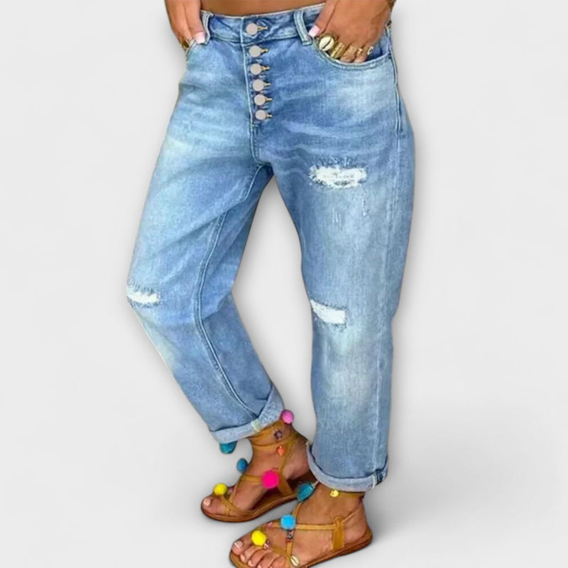 Jeans avec coupe confortable