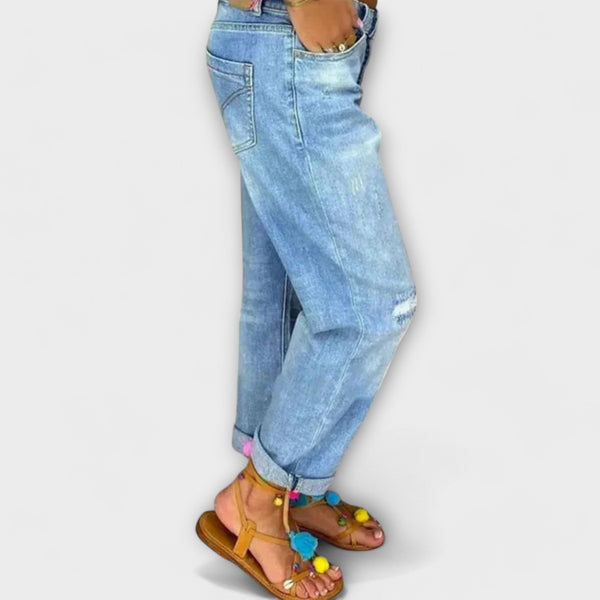 Jeans avec coupe confortable