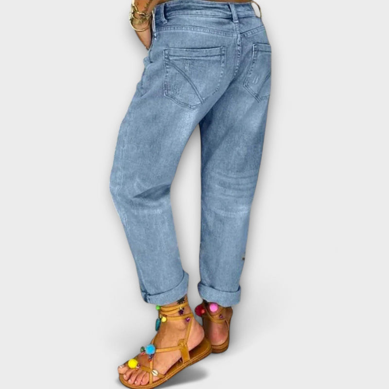 Jeans avec coupe confortable