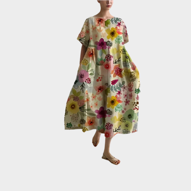 Robe longue rétro confortable