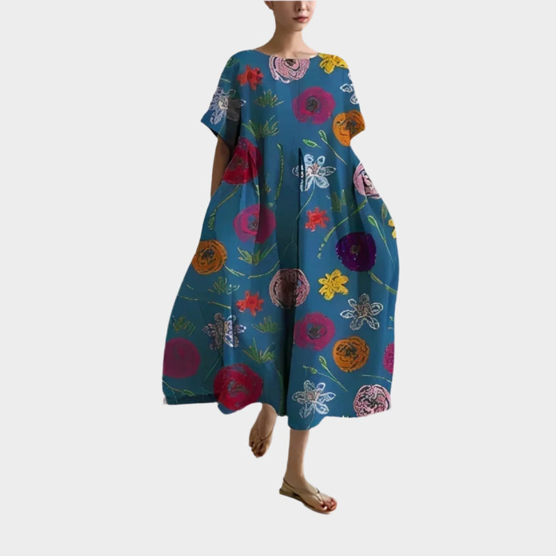 Robe longue rétro confortable