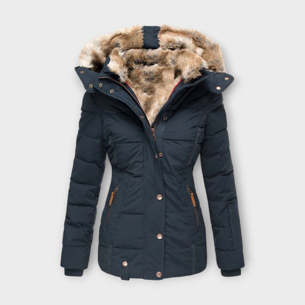 Emine - Veste Douillette Doublée de Fourrure Synthétique