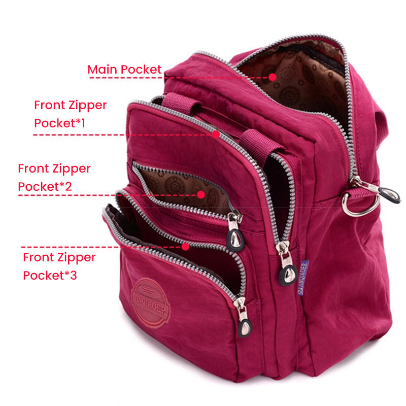 Zoe™ - Sac bandoulière multifonctionnel étanche 3-en-1